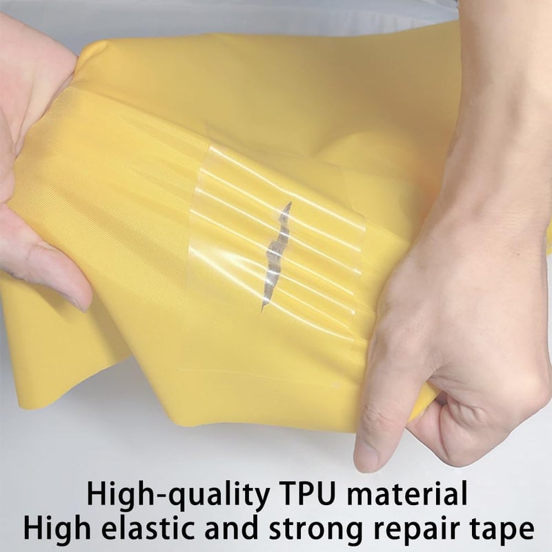 TAMDESG Inflatable Patch Repair Kit 16.4FT Waterproof High Elasticity Repair Patch for Inflatable Pool,Tent, Raincoat, Umbrella,Air Mattress, Bounce House, Swimming Ring, Awning,Down Jacket 1.18inch*16.4FT - Image 2